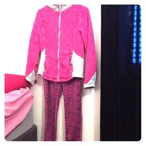 Champion sweater and workout pants